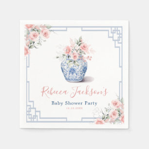 Serviette En Papier Papier de douche Chinoiserie à gingembre rose pâle