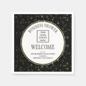 Serviette En Papier Papier de DOUCHE D'AFFAIRES noir élégant Napkin (Devant)