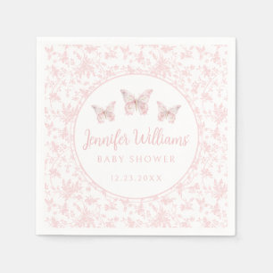 Serviette En Papier Papier de douche pour petite fille papillon rose