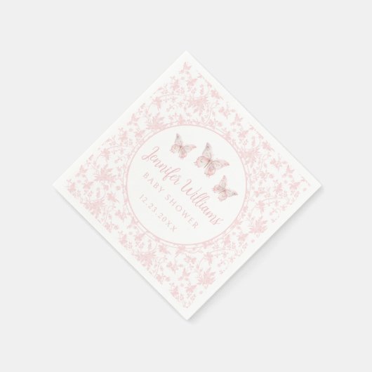 Serviette En Papier Papier de douche pour petite fille papillon rose (Coin)
