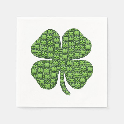 Serviette En Papier Papier de fermeture irlandais Lucky Napkin (Devant)