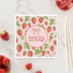 Serviette En Papier Papier de fête Anniversaire de enfant de fraise