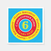 Serviette En Papier Papier de fête d'anniversaire de 6e Naples (Devant)