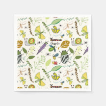 Papier de fête d'anniversaire de bugs Napkin
