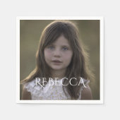 Serviette En Papier Papier de fête d'anniversaire pour fille photo per (Devant)