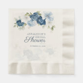 Serviette En Papier Papier de Fête de Mariage Dusty Blue Greenery Euca (Devant)