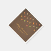 Serviette En Papier Papier de fête de Thanksgiving moderne élégant ser (Coin)