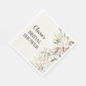 Serviette En Papier Papier de Fête des mariées en laiton Boho Floral P (Coin)