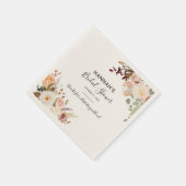 Serviette En Papier Papier de Fête des mariées végétale de automne flo (Coin)
