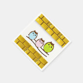 Serviette En Papier Papier de fête des mères Chouette de serviettes (Coin)