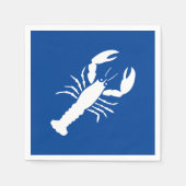 Serviette En Papier Papier de fête d'été bleu bleu blanc de la côte (Devant)