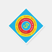 Serviette En Papier Papier de fête du 5e anniversaire (Coin)