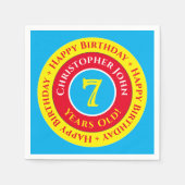 Serviette En Papier Papier de fête du 7e anniversaire (Devant)