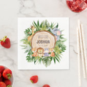 Serviette En Papier Papier de fête Personnalisé Jungle Animaux (En situation)