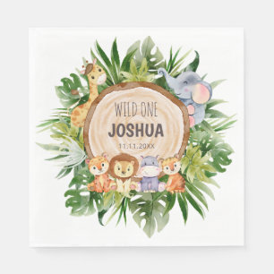 Serviette En Papier Papier de fête Personnalisé Jungle Animaux