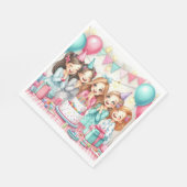 Serviette En Papier Papier de fête pyjama d'anniversaire mignonne Napk (Coin)