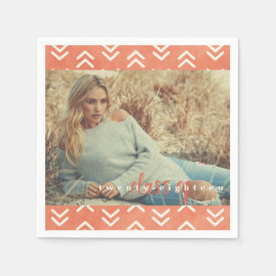 Serviette En Papier Papier de fin d'études moderne Burange Orange Arro