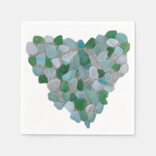 Serviette En Papier Papier de fond en verre de mer (Devant)