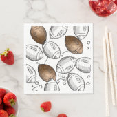 Serviette En Papier Papier de football aquarelle (En situation)