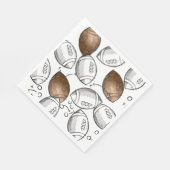 Serviette En Papier Papier de football aquarelle (Coin)