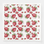 Serviette En Papier Papier de fraise d'été (Devant)