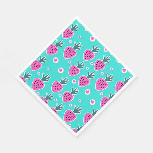 Serviette En Papier Papier de fraises Cartes (Coin)