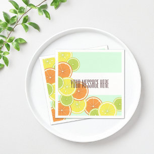 Serviette En Papier Papier de fruit d'agrumes coloré moderne personnal