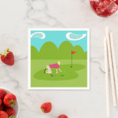 Serviette En Papier Papier de Golfer Retro (En situation)
