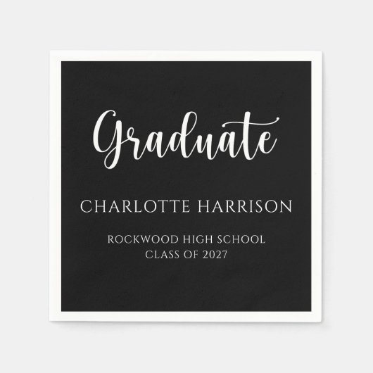 Serviette En Papier Papier de graduation Décontracté moderne (Devant)