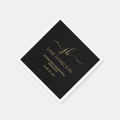 Serviette En Papier Papier de graduation Monogramme moderne (Coin)