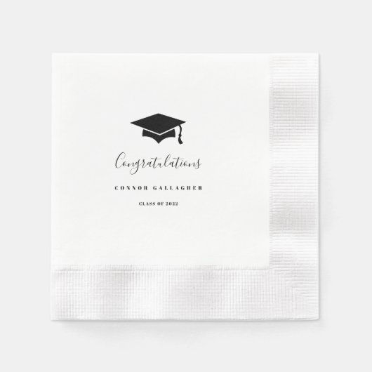 Serviette En Papier Papier de graduation personnalisé (Devant)