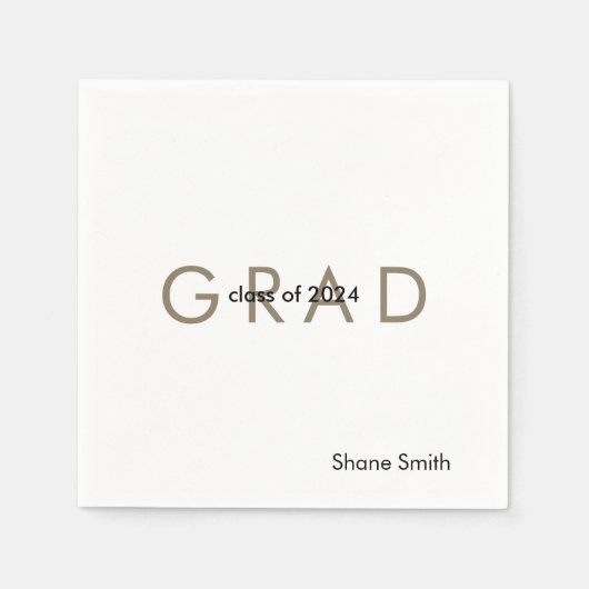 Serviette En Papier Papier de Graduation Personnalisé Contemporain Nap (Devant)