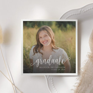 Serviette En Papier Papier de graduation photo de script moderne