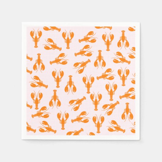 Serviette En Papier Papier de homard mignon serviettes (Devant)