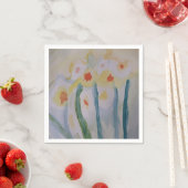 Serviette En Papier Papier de jonquilles Abstraites (En situation)