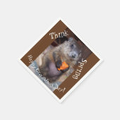 Serviette En Papier Papier de jour de marmotte (Coin)