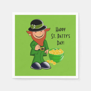 Serviette En Papier Papier de jour Saint Patrick Napkin, Leprechaun