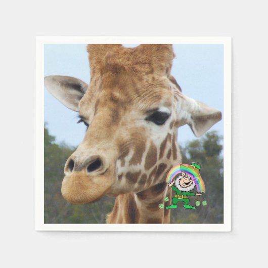 Serviette En Papier Papier de jour St. Patrick serviettes Giraffe (Devant)