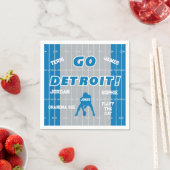 Serviette En Papier Papier de la famille de football de Detroit Napkin (En situation)