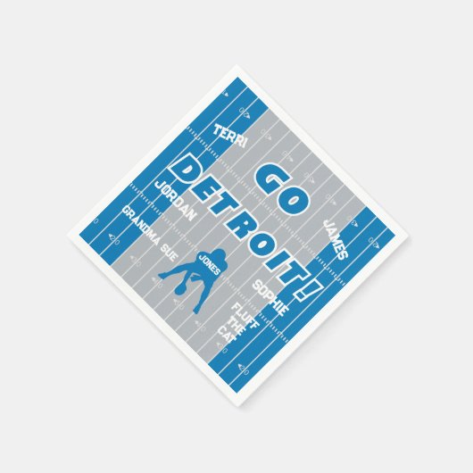 Serviette En Papier Papier de la famille de football de Detroit Napkin (Coin)