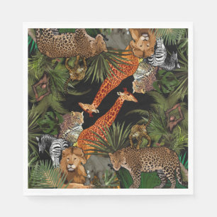 Serviette En Papier Papier de la faune africaine
