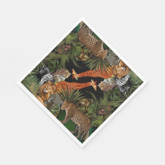 Serviette En Papier Papier de la faune africaine (Coin)