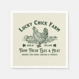 SERVIETTE EN PAPIER PAPIER DE LA FERME VINTAGE CHUCKY CHICK