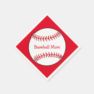 Serviette En Papier Papier de la maman de baseball Napkin