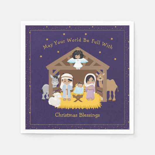 Serviette En Papier Papier de la Nativité multiple Napkin (Devant)