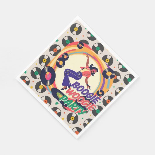 Serviette En Papier Papier de la partie Boogie Woogie Retro (Coin)