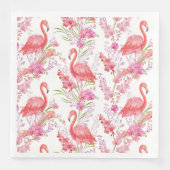 Serviette En Papier Papier de la partie rose pâle flamingo motif (Devant)