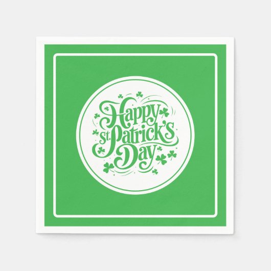 Serviette En Papier Papier de la Saint-Patrick (Devant)