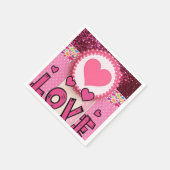 Serviette En Papier Papier de la Saint Valentin serviettes, amour (Coin)