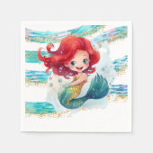 Serviette En Papier Papier de la série Mermaid Napkin (Devant)
